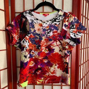 Bright, floral crop top
